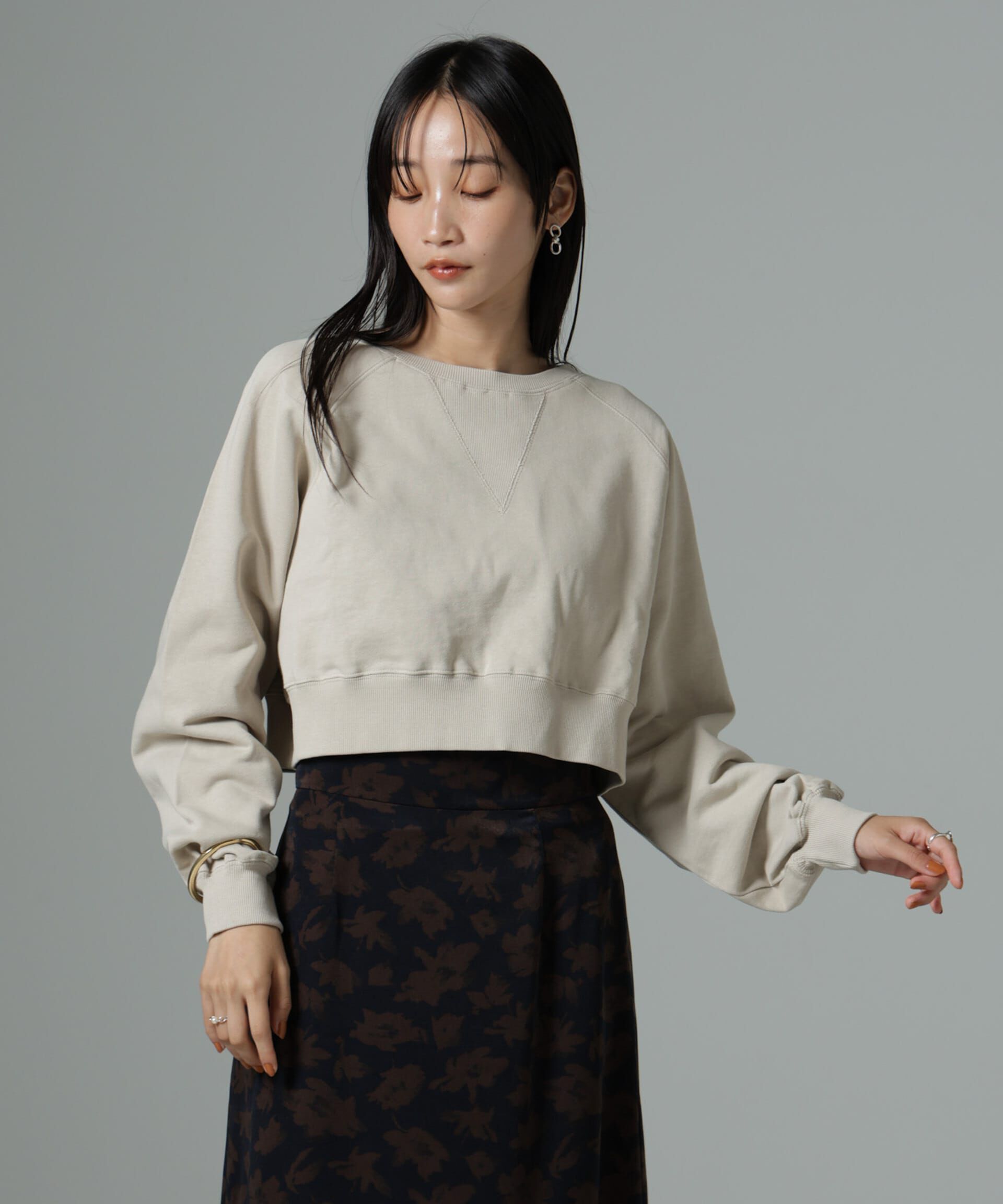 nano･universe「ショートスウェットプルオーバー」|Tシャツ・カットソー|