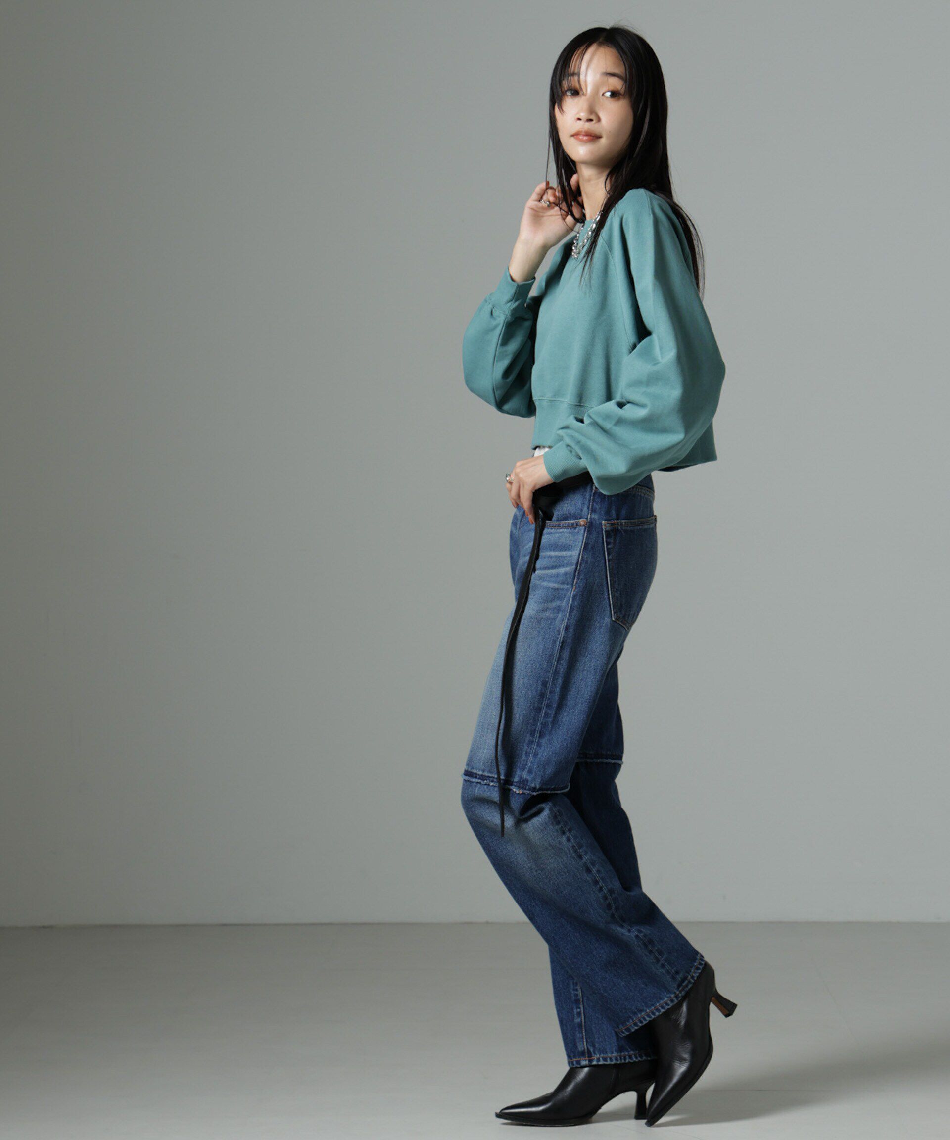 nano･universe「ショートスウェットプルオーバー」|Tシャツ・カットソー|