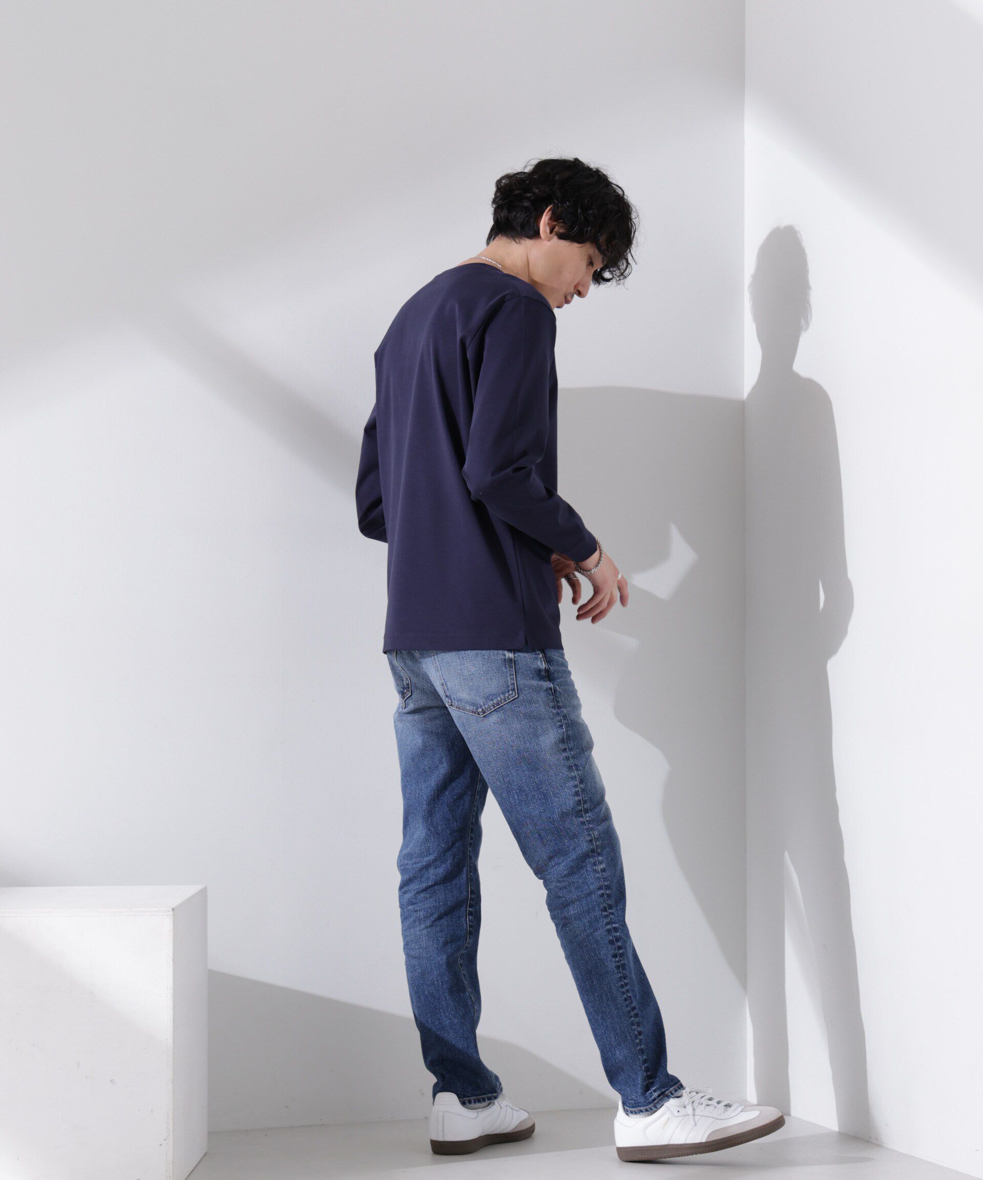 nano･universe「アンチスメル VネックTシャツ 長袖」|Tシャツ・カットソー|