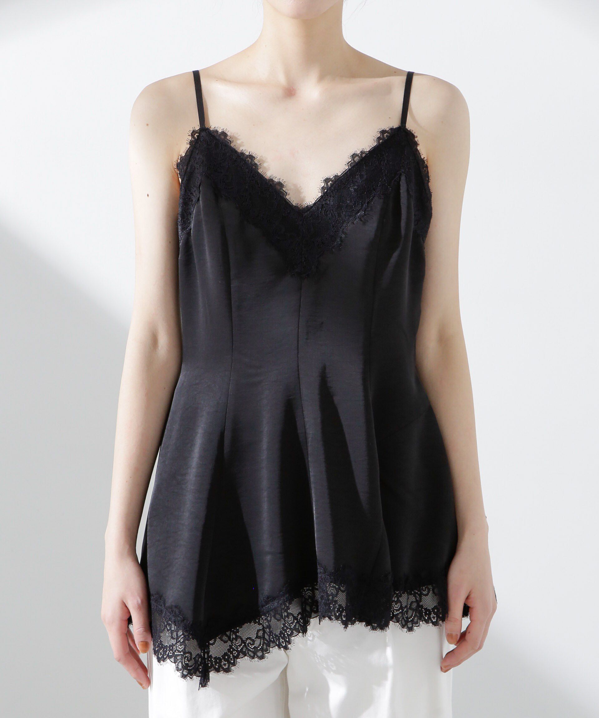 nano･universe「アシンメトリーレースミニワンピース」|Tシャツ・カットソー|