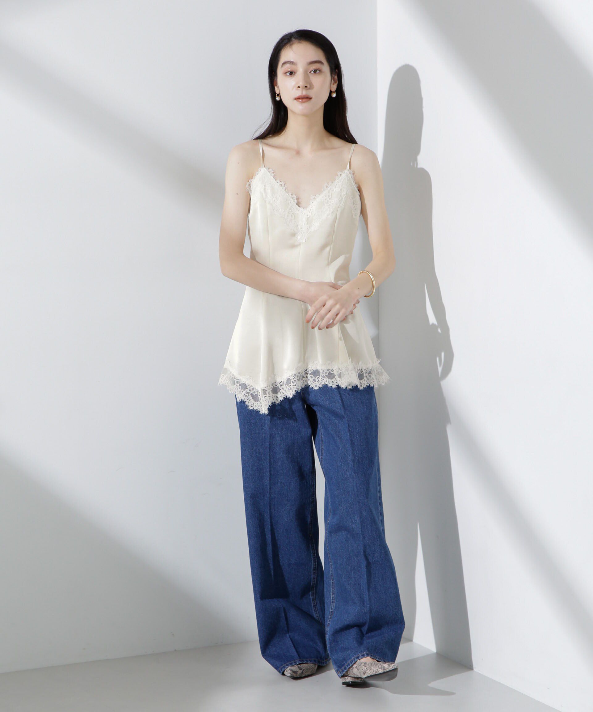 nano･universe「アシンメトリーレースミニワンピース」|Tシャツ・カットソー|