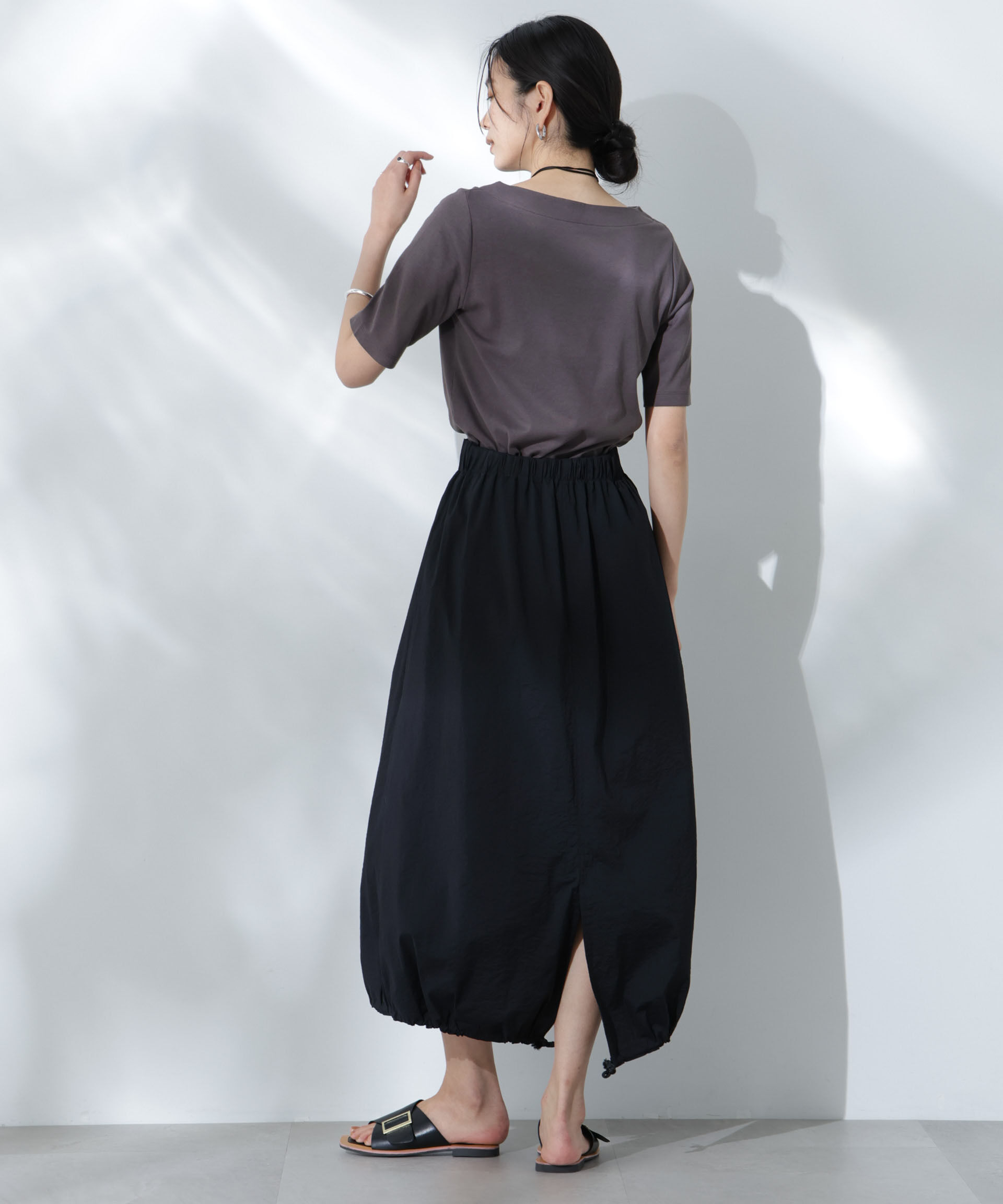 nano･universe「Anti Soaked(R) 汗染み防止ボートネックTシャツ」|Tシャツ・カットソー|