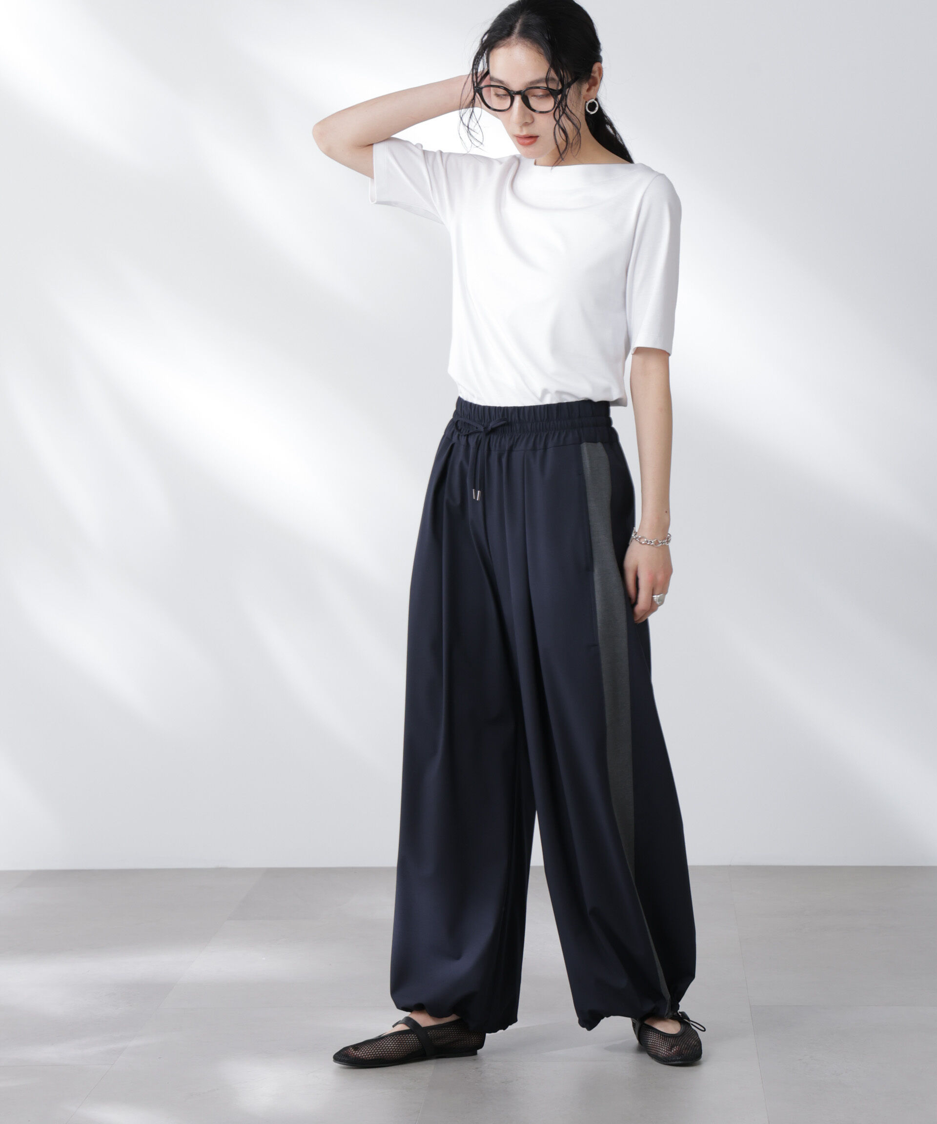 nano･universe「Anti Soaked(R) 汗染み防止ボートネックTシャツ」|Tシャツ・カットソー|