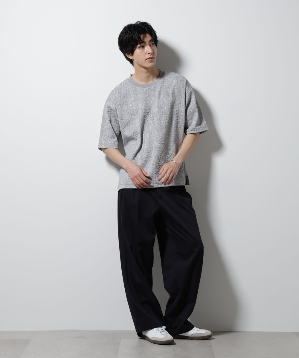 nano･universe「パターンジャガードワイドTシャツ」|Tシャツ・カットソー|