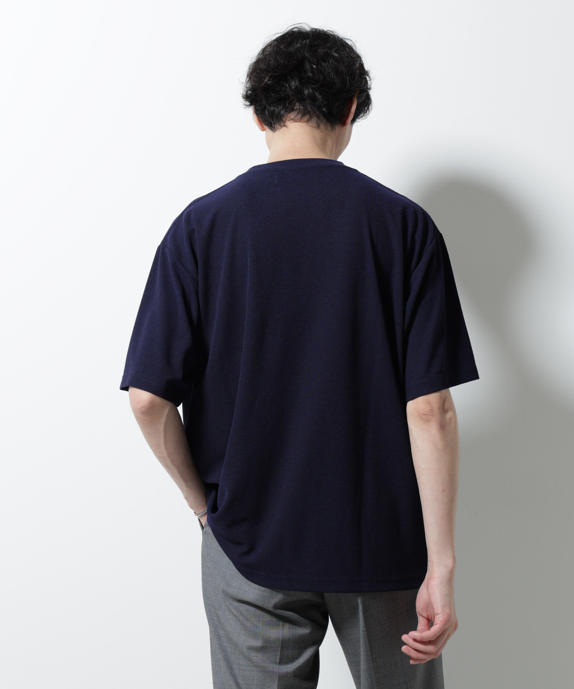 nano･universe「メランジサーフニットＴシャツ半袖」|ニット・セーター|