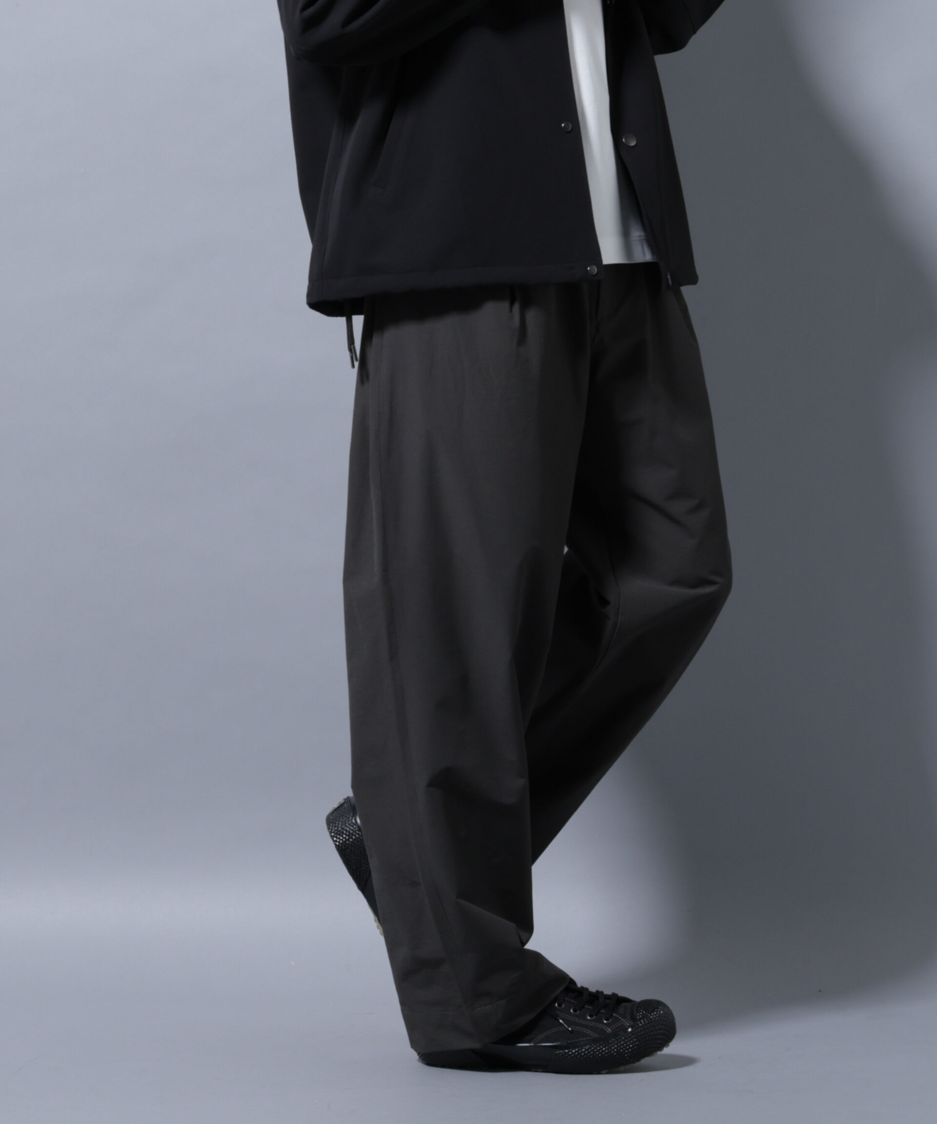 nano･universe「ストレッチワイドイージーパンツ(セットアップ可)」|チノ|