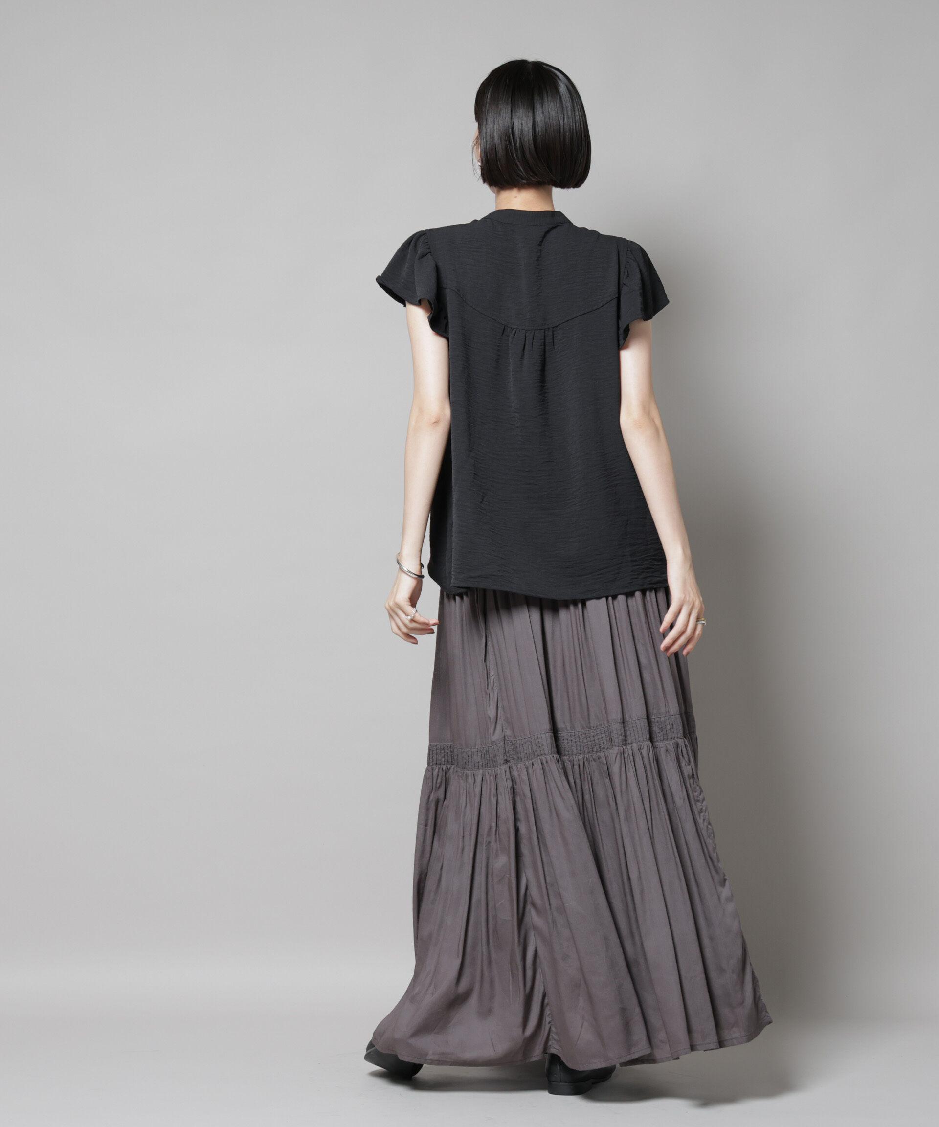 nano･universe「フリルスリーブブラウス(セットアップ可)」|シャツ・ブラウス|