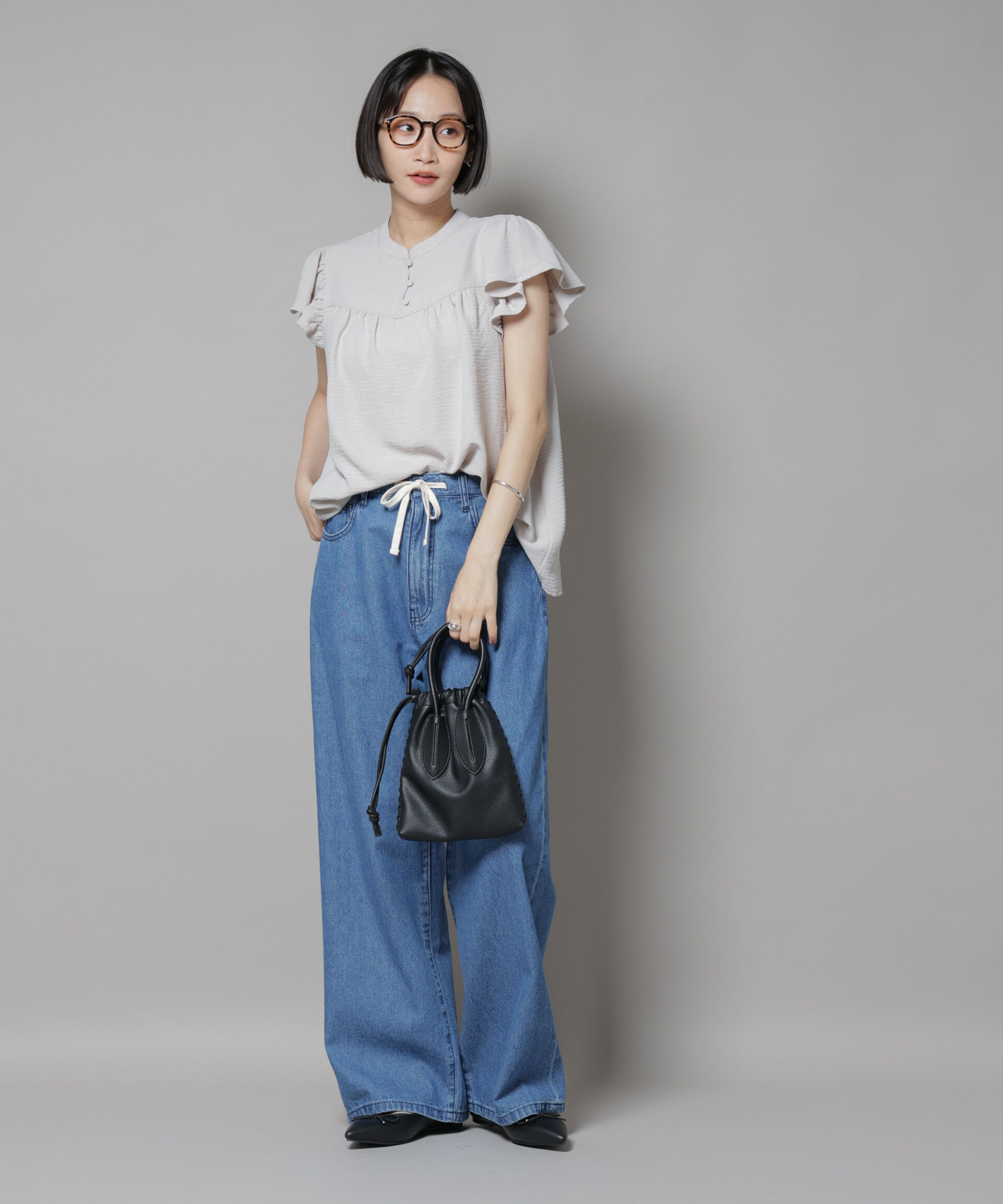 nano･universe「フリルスリーブブラウス(セットアップ可)」|シャツ・ブラウス|