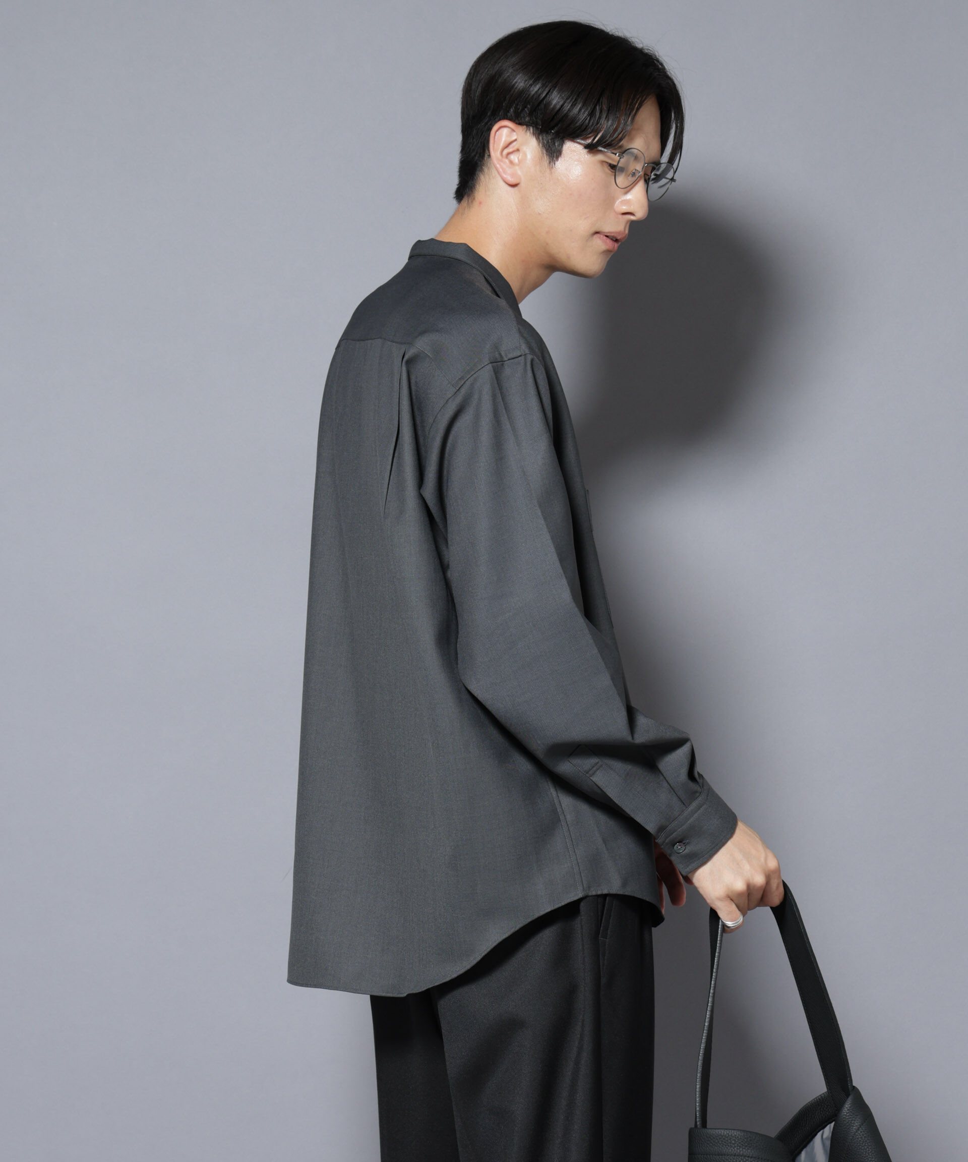 nano･universe「｢Gavante｣ ドライギャバスタンドカラーシャツ」|シャツ・ブラウス|