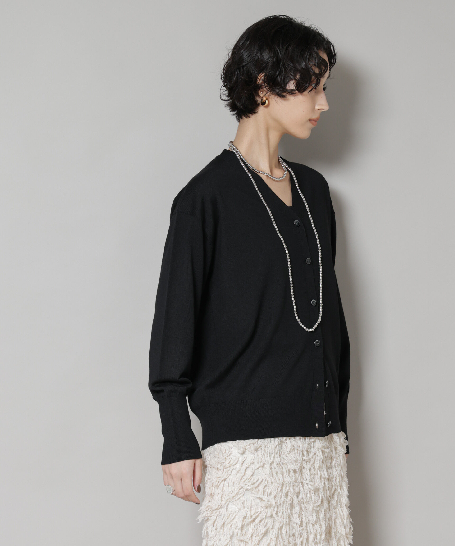 nano･universe「毛玉レスニット2wayカシュクールカーディガン」|ニット・セーター|