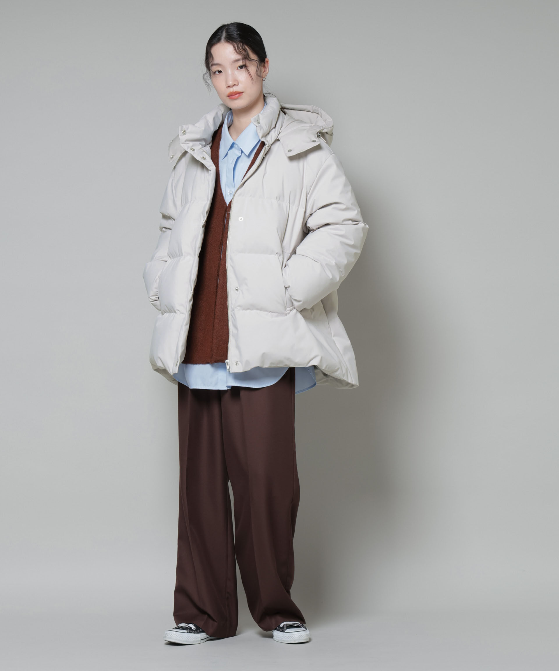 nano･universe「Aラインミドルダウンコート」|ダウン|