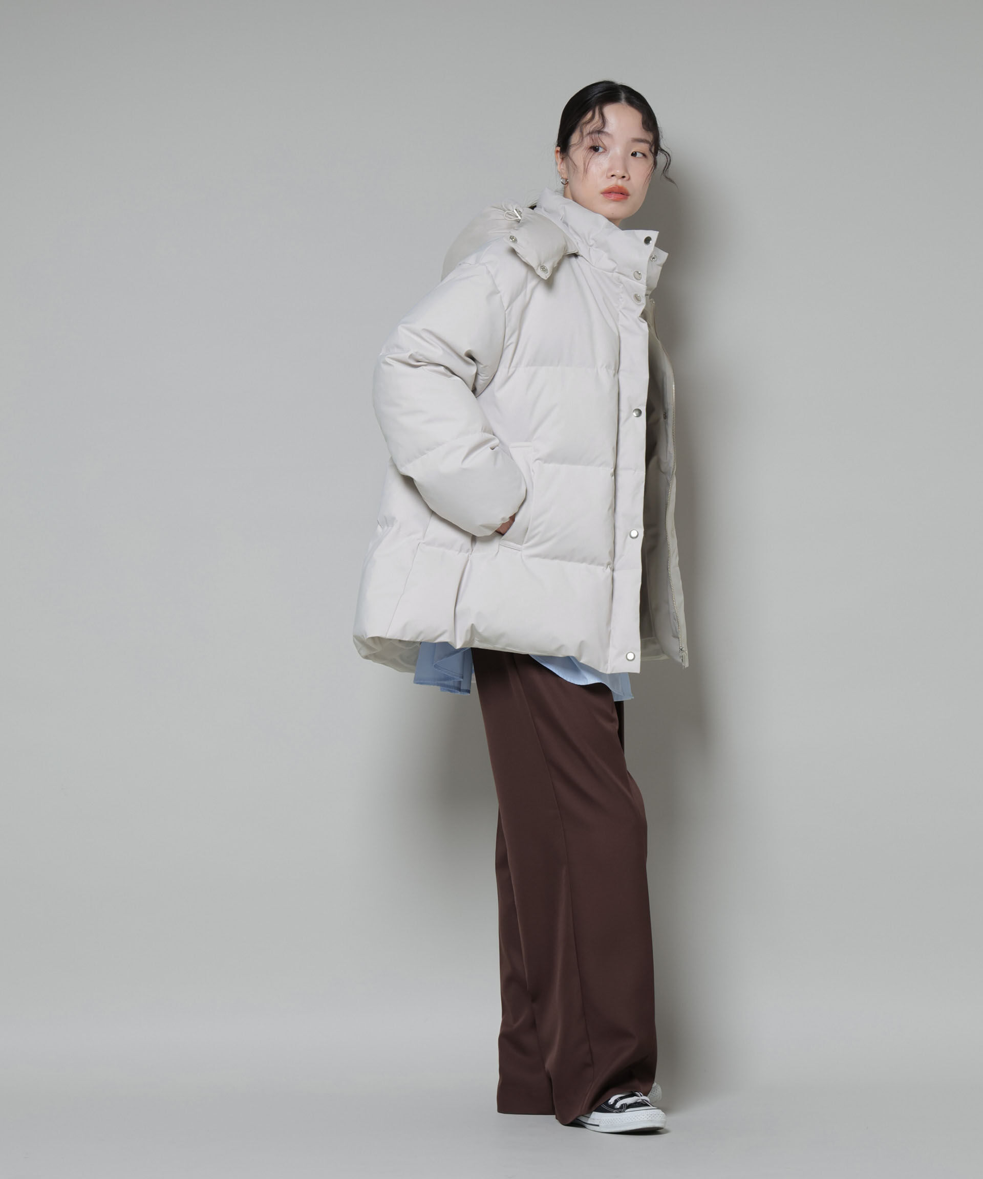 nano･universe「Aラインミドルダウンコート」|ダウン|