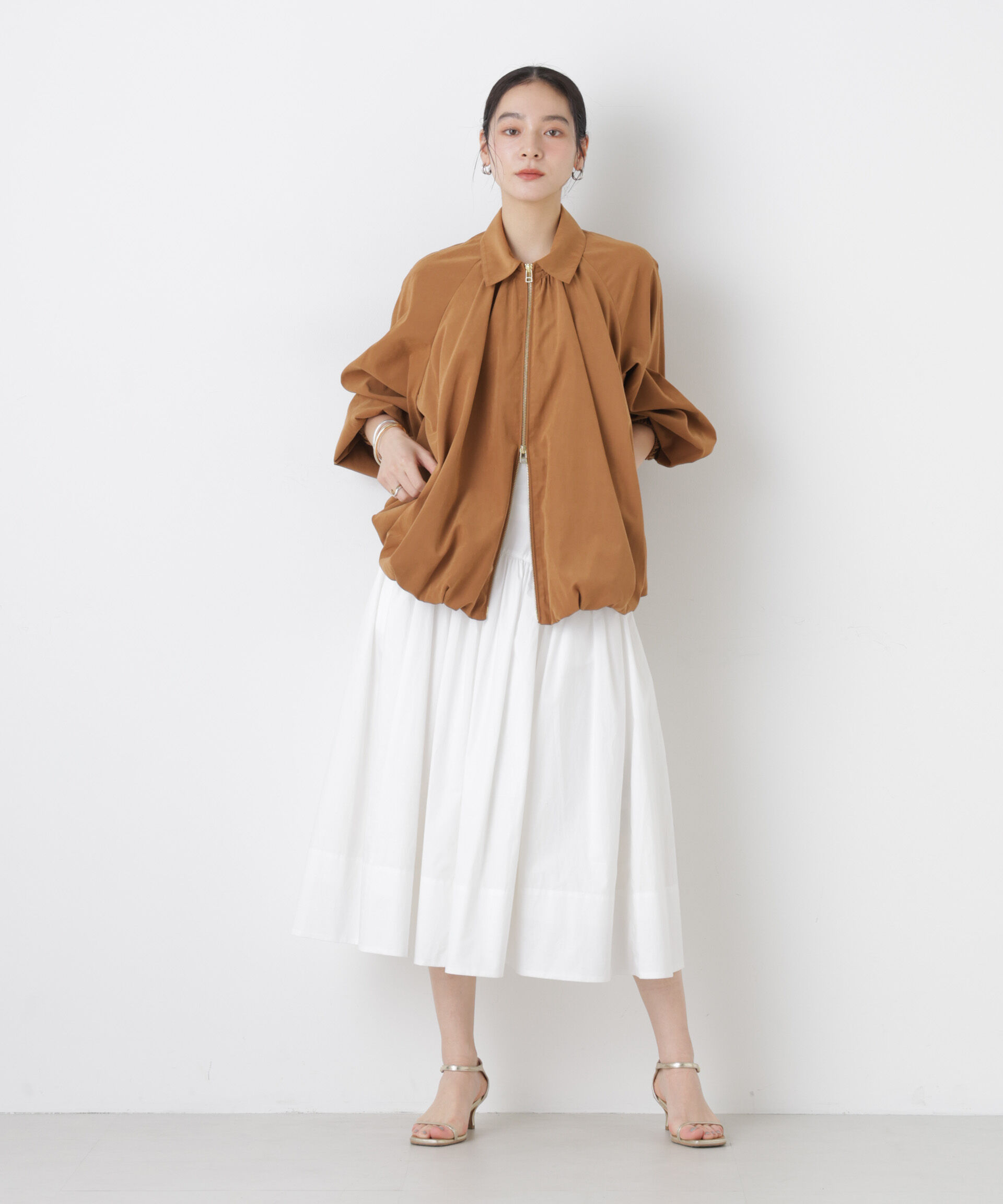 nano･universe「ローギャザーミディスカート」|スカート|