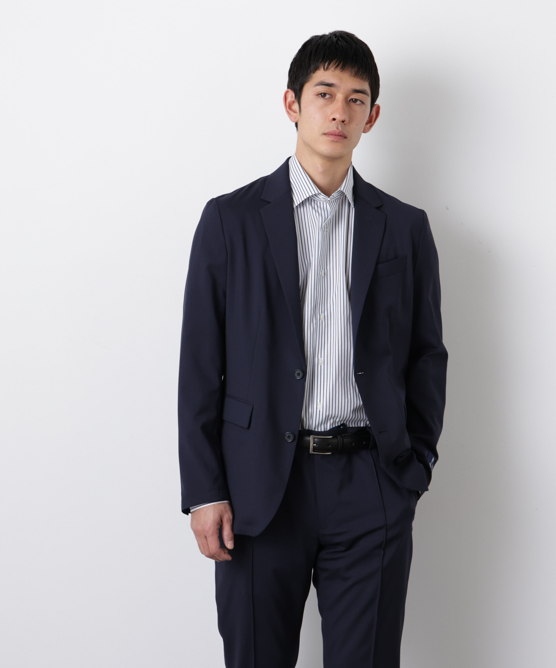 nano･universe「｢DamerinoSelect｣JAPANfabricウールストレッチジャケット（セットアップ可）」|スーツ|ネイビー