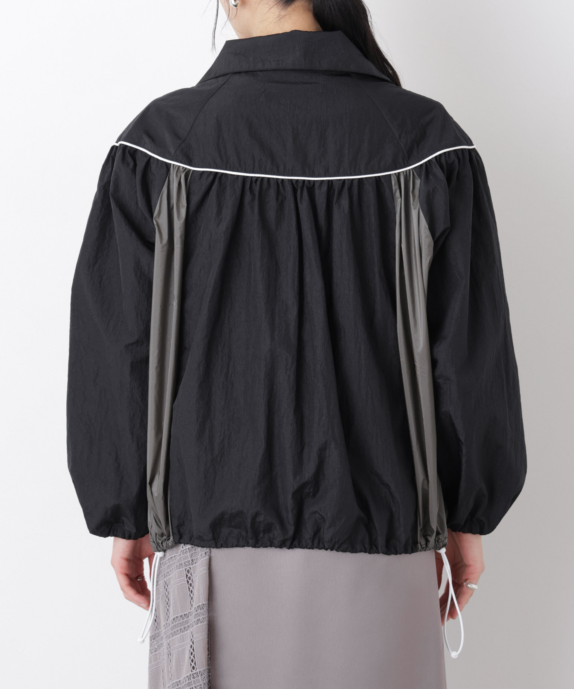 nano･universe「シアーライトギャザーブルゾン」|ブルゾン・スタジャン|