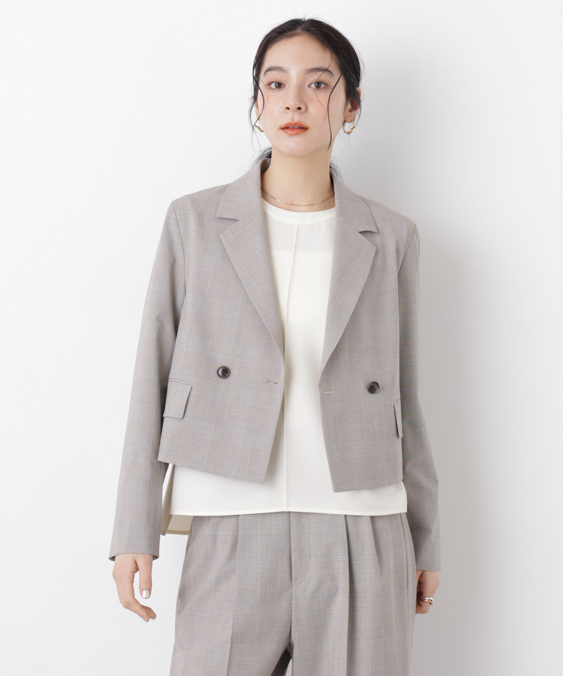 nano･universe「DressT/クルーネックハーフスリーブブラウス」|シャツ・ブラウス|