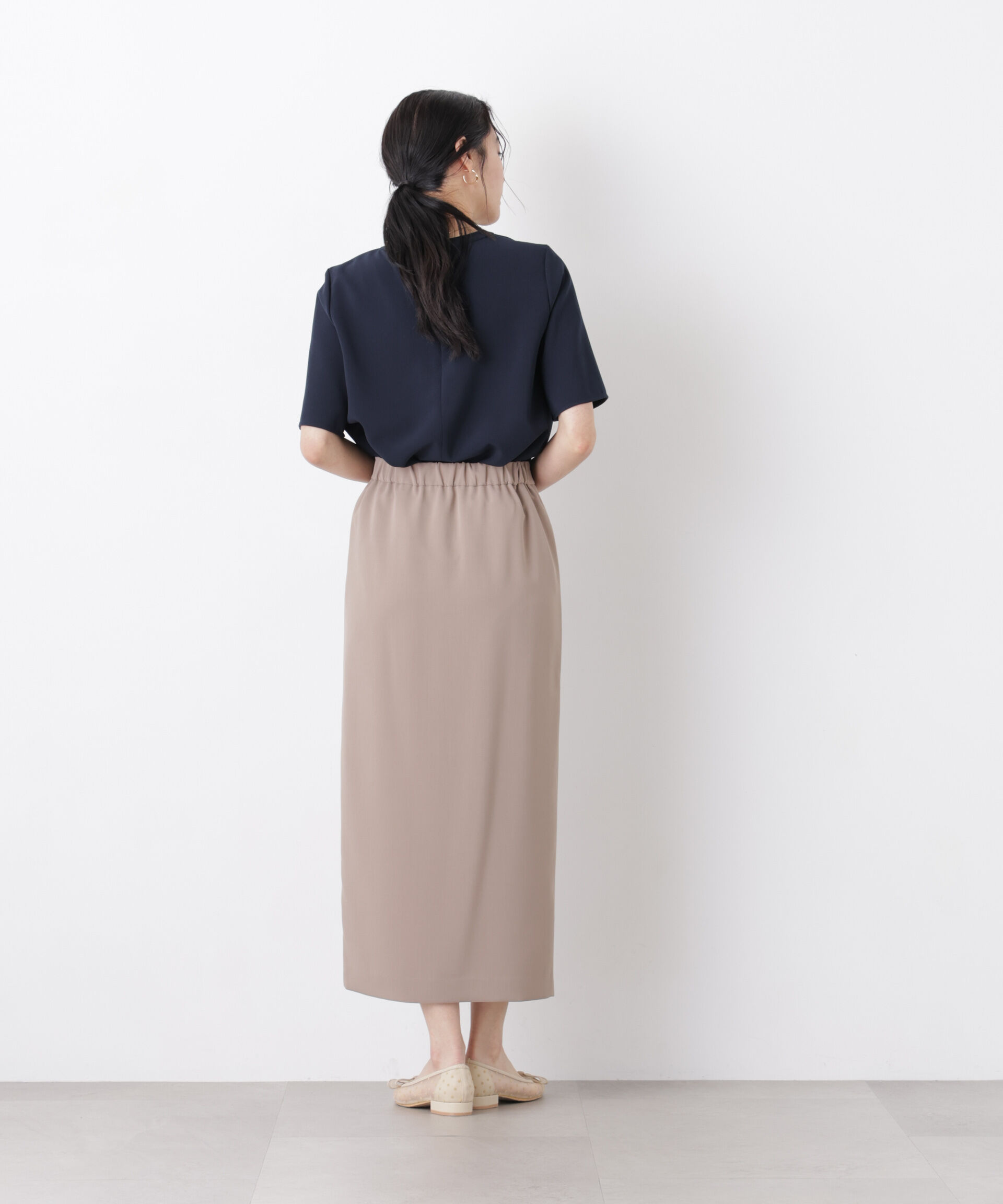 nano･universe「DressT/クルーネックハーフスリーブブラウス」|シャツ・ブラウス|