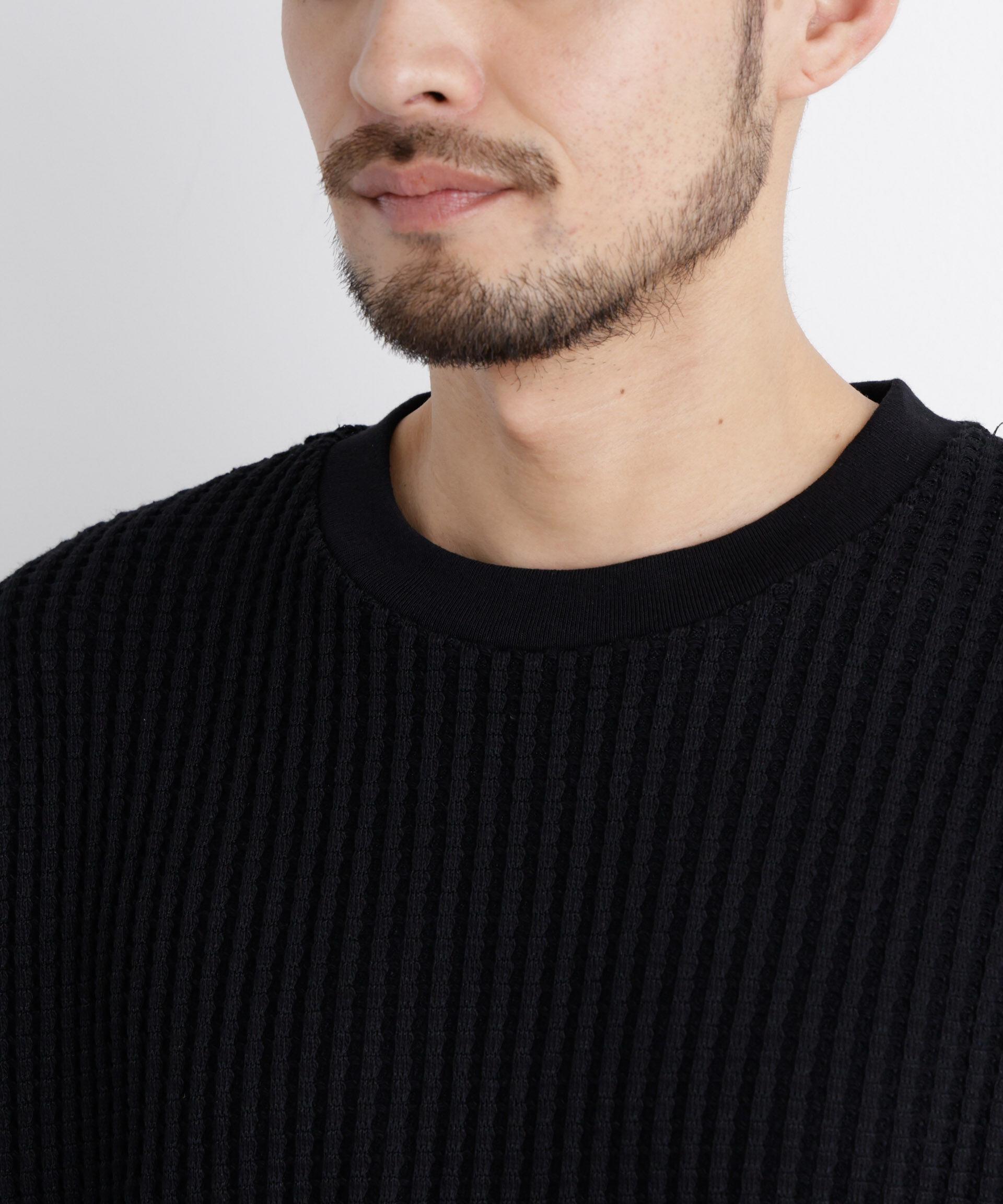 nano･universe「オニワッフルワイドTシャツ 半袖」|Tシャツ・カットソー|