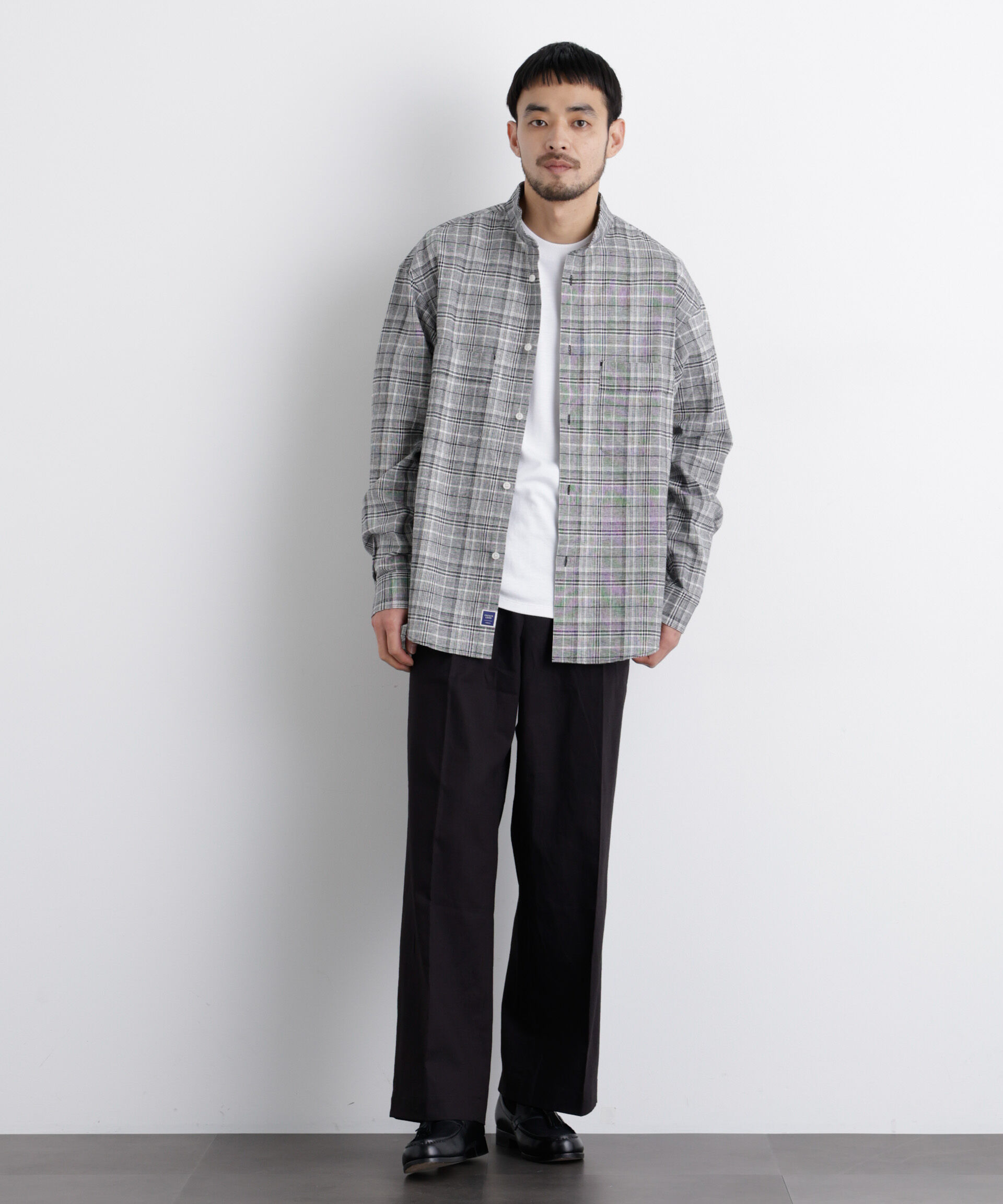 nano･universe「「FRENCH LINEN」リネンコットンスタンドシャツ」|シャツ・ブラウス|