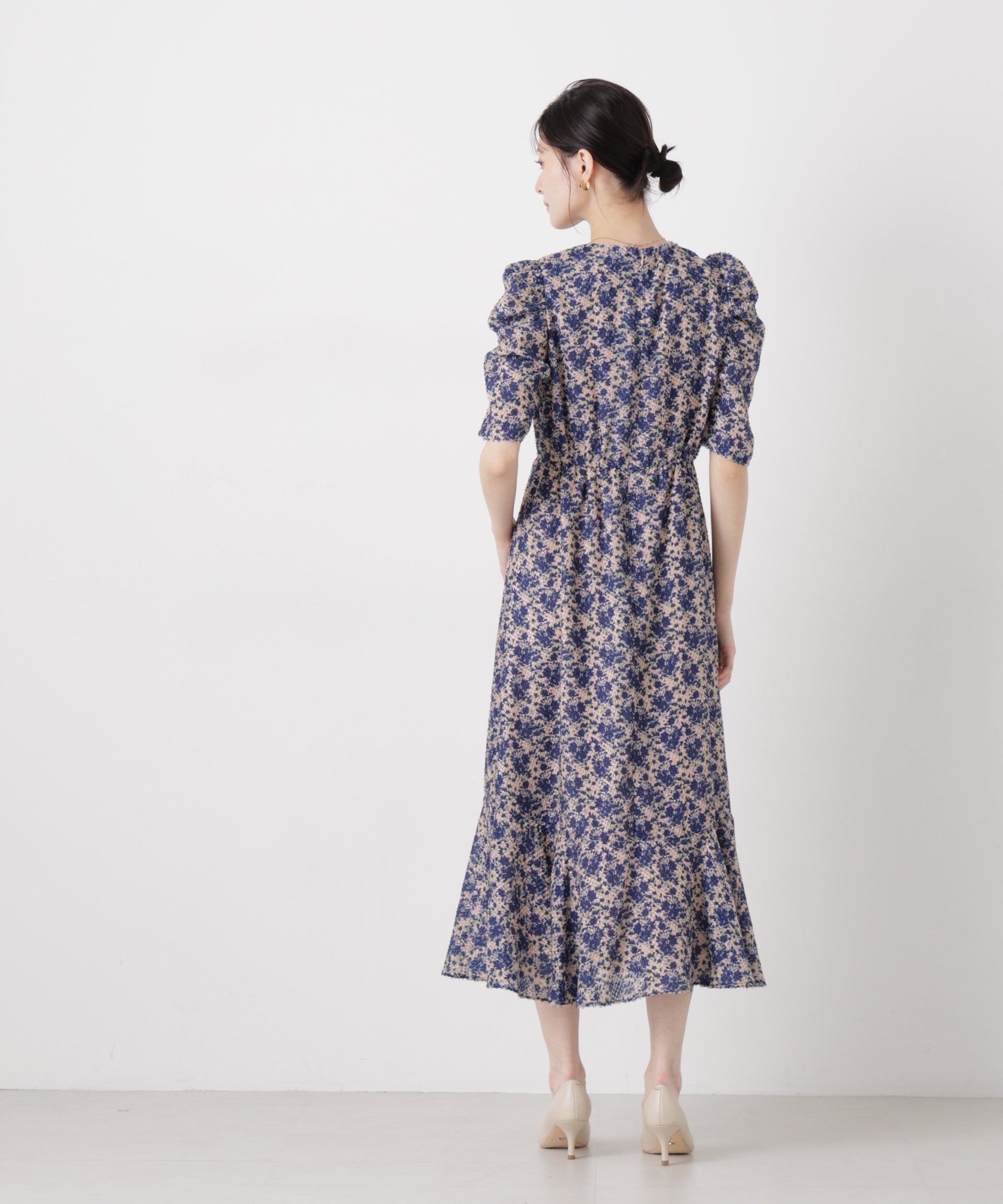 nano･universe「troisieme chaco/別注 CUT JACQUARD ワンピース」|ワンピース|