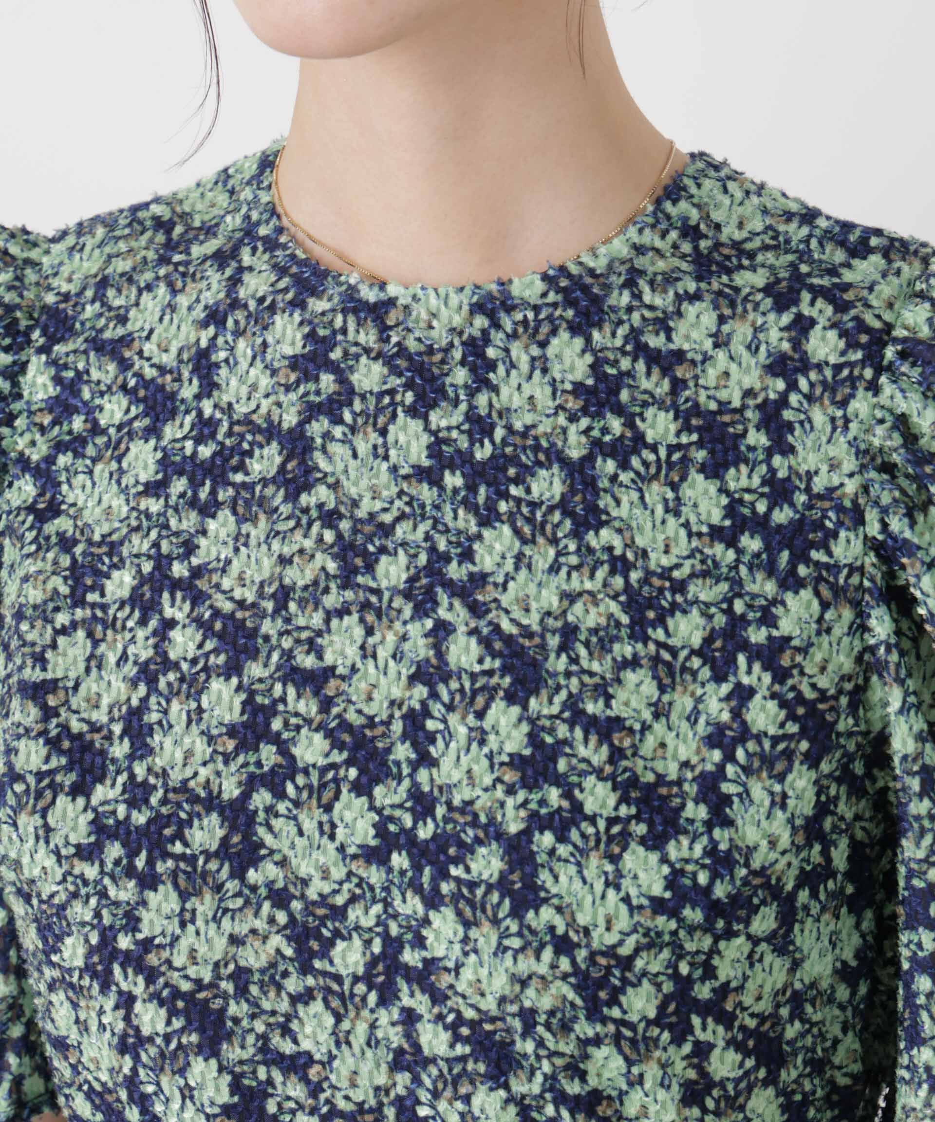 nano･universe「troisieme chaco/別注 CUT JACQUARD ワンピース」|ワンピース|