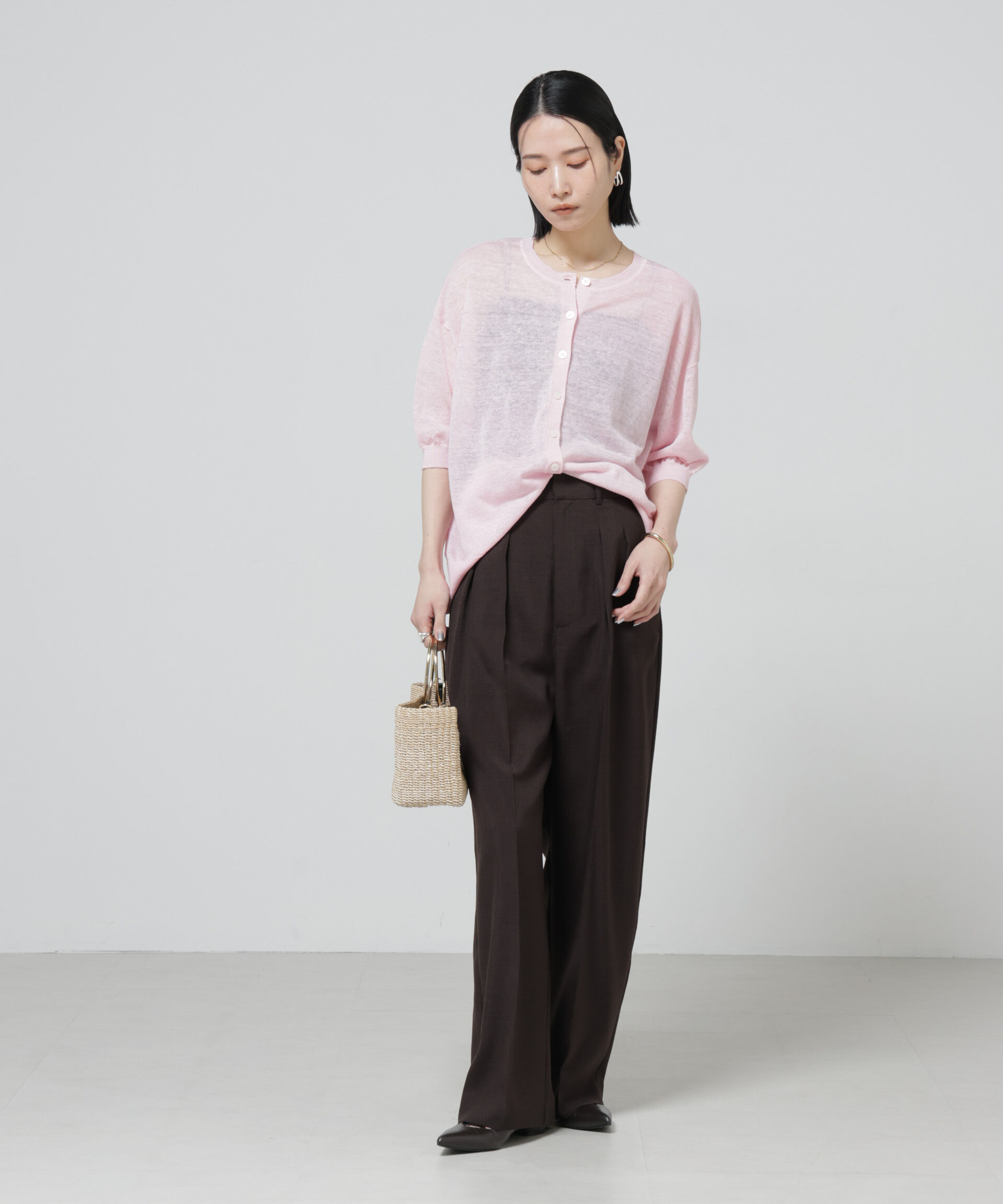 nano･universe「European Flax 2wayオーバーニットトップス」|ニット・セーター|