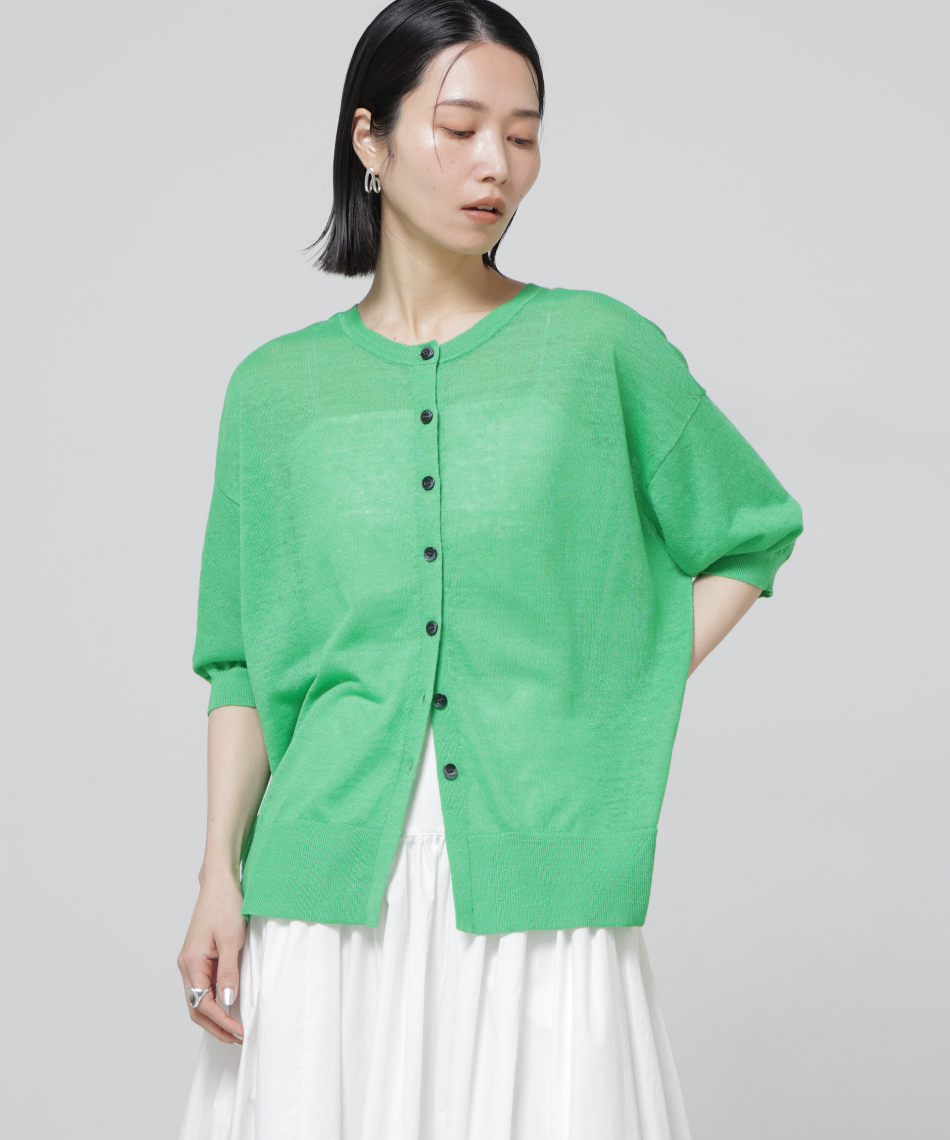 nano･universe「European Flax 2wayオーバーニットトップス」|ニット・セーター|