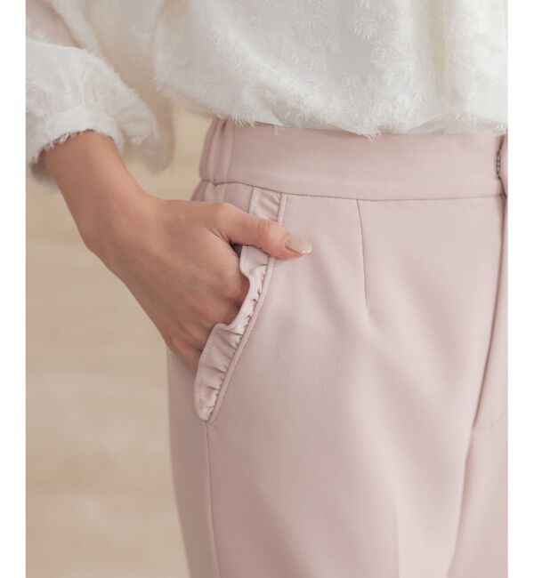 組曲「【KUMIKYOKU NAVY】コンフォータブルドレープ フリルテーパードパンツ」|その他|