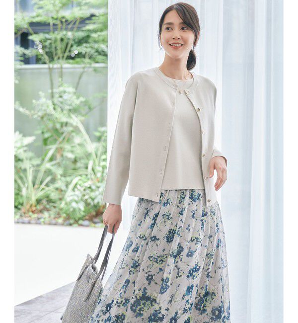 自由区「【アンサンブル対応・洗える】レーヨンストレッチ カーディガン」|カーディガン|