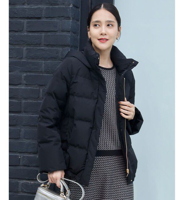 自由区「【洗える】マイクロタッサーダウン コート」|ダウン|ブラック