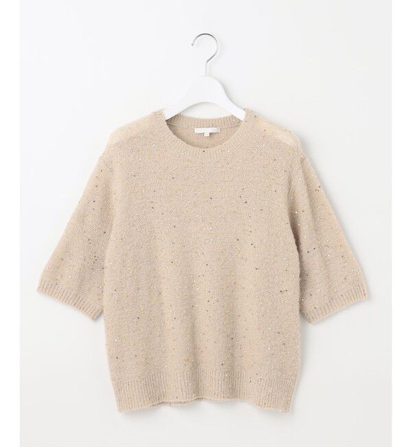 自由区「【アンサンブル対応・洗える】スパンコールプルオーバー ニット」|ニット・セーター|