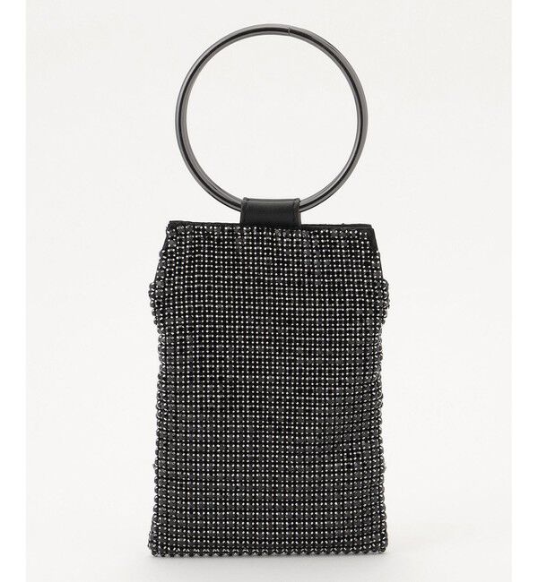 自由区「【SHIHOさん着用】クリスタルミニ バッグ」|ハンドバッグ|ブラック