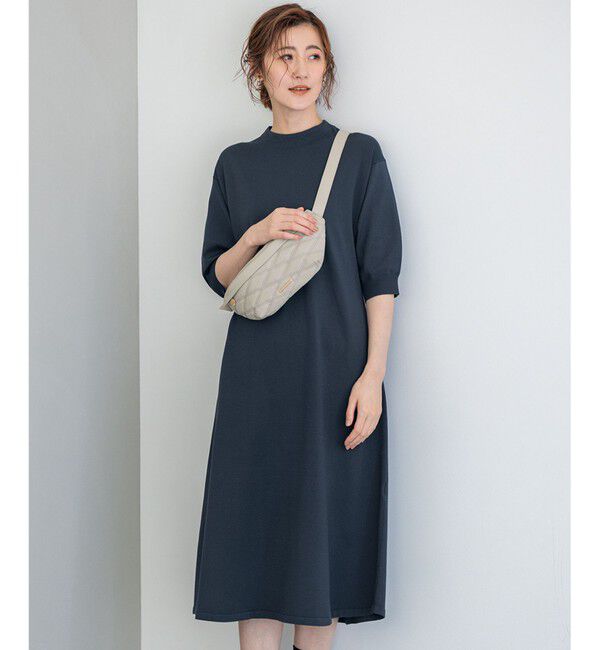 23区「【洗える】ヴィスコースストレッチ パフスリーブ ニットワンピース」|ワンピース|ｸﾞﾚｲｯｼ