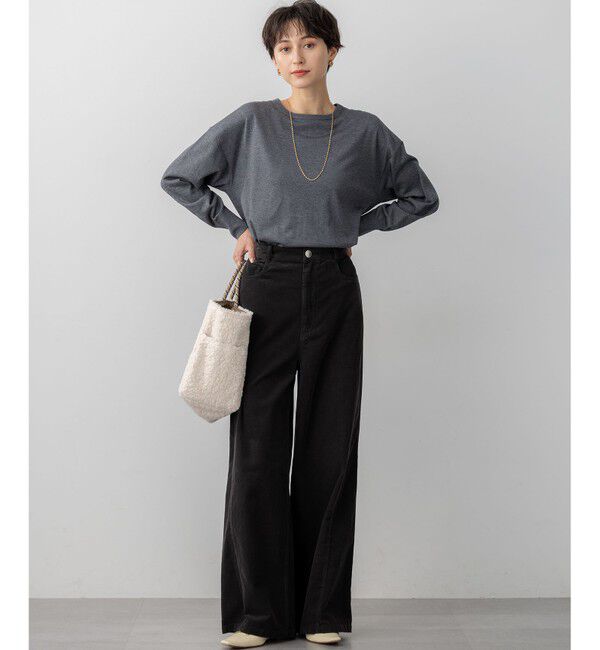 23区「【滝沢眞規子さん着用/洗える】コットン コーデュロイ ワイド パンツ」|その他|