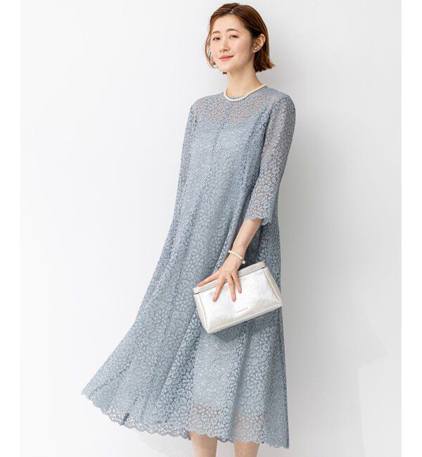 23区「【APPLAUDIR】ニュアンスフラワーレース ドレス」|ドレス|ｻｯｸｽﾌﾞ