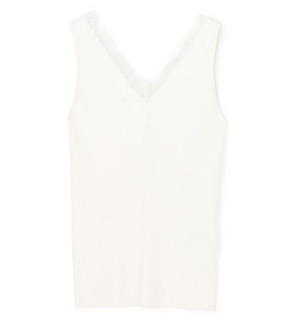 BEIGE,「【VERY NaVY掲載】RUBY / レーストリム リブタンクトップ」|ニット・セーター|