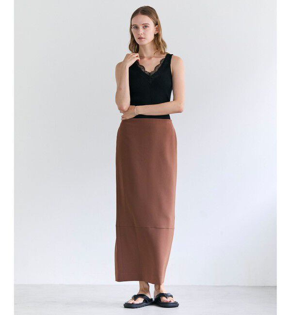 BEIGE,「【VERY NaVY掲載】RUBY / レーストリム リブタンクトップ」|ニット・セーター|