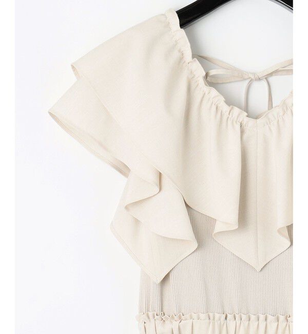  「【オンライン限定】フリルニットワンピース」|ワンピース|