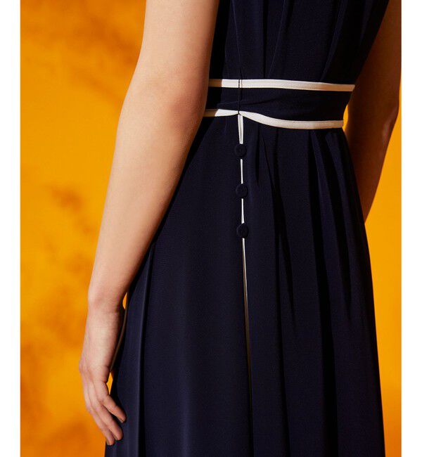  「プリーツ切替バイカラーワンピース」|ワンピース|