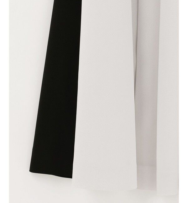  「プリーツ切替バイカラーワンピース」|ワンピース|