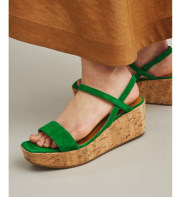  「FABIO RUSCONI コルクウェッジサンダル」|サンダル|