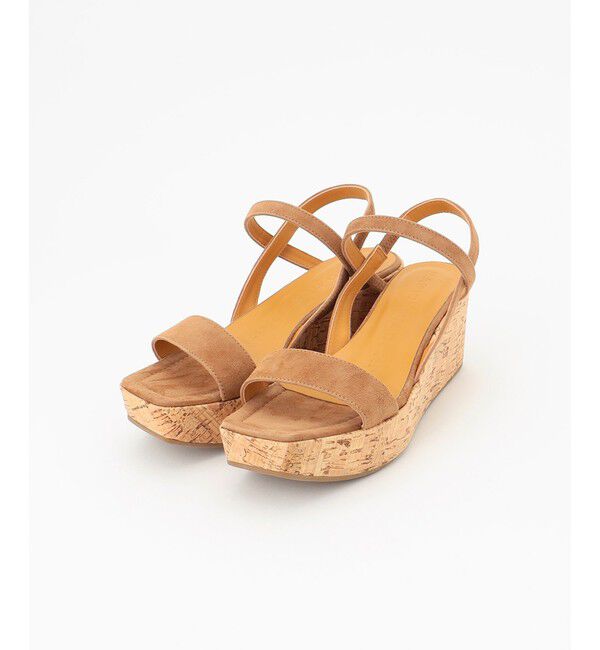  「FABIO RUSCONI コルクウェッジサンダル」|サンダル|