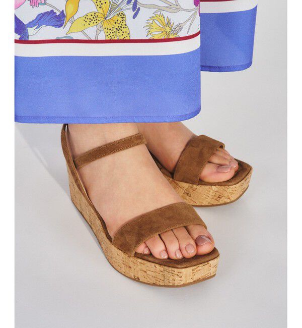  「FABIO RUSCONI コルクウェッジサンダル」|サンダル|