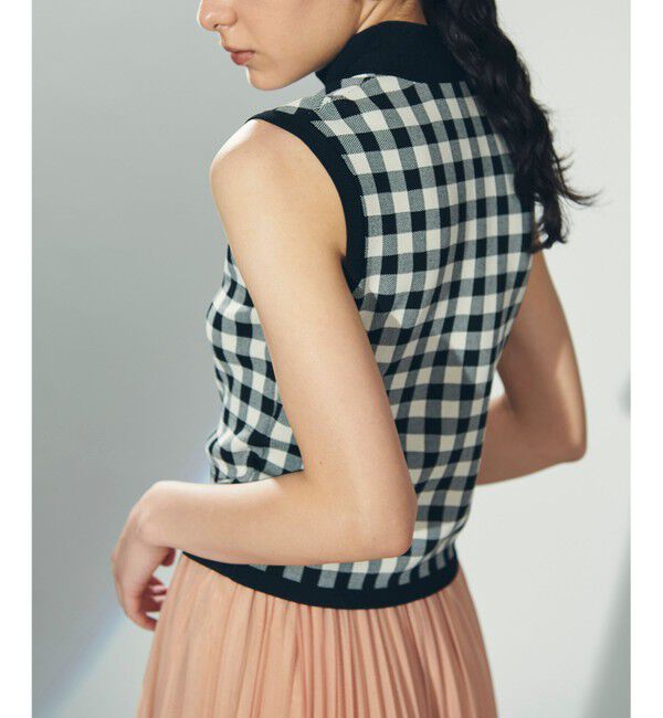 Diagram「チェックショートニットトップ」|ニット・セーター|