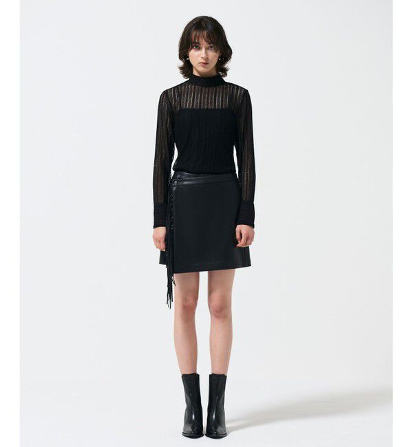 GRACE CONTINENTAL「フリンジミニスカート」|スカート|