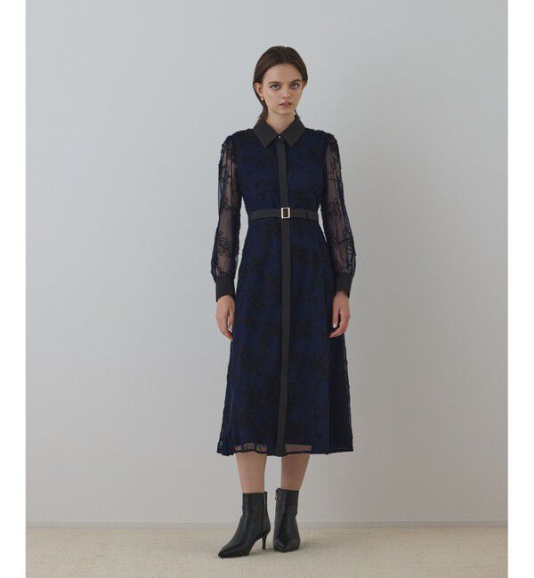 GRACE CONTINENTAL「チュールコードレースワンピース」|ワンピース|