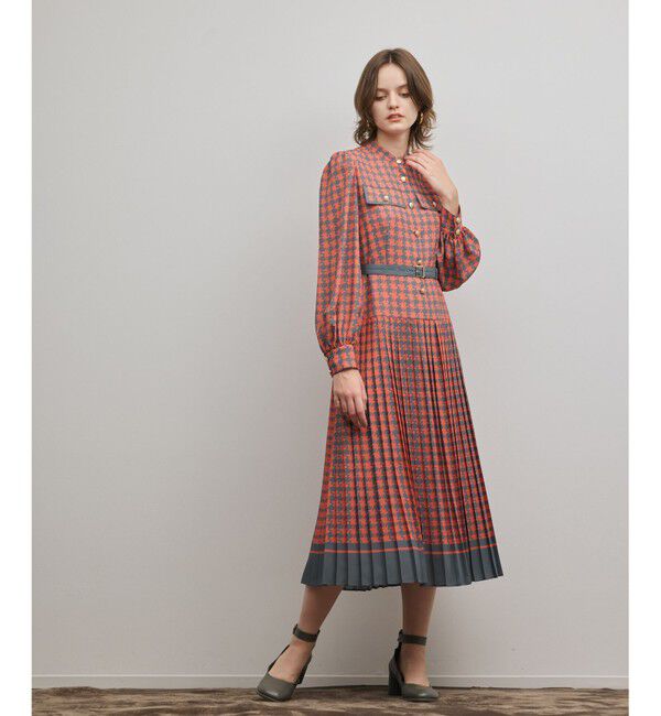 Diagram「バイカラーチェックプリントワンピース」|ワンピース|