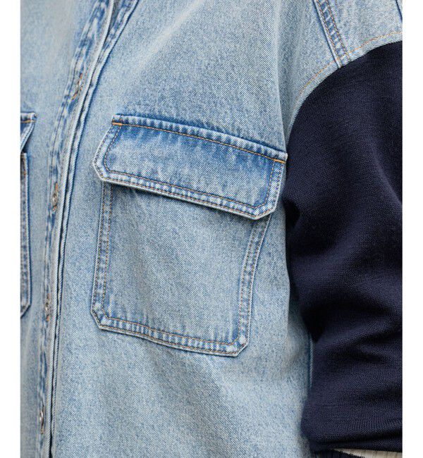 Diagram「ニットスリーブデニムワンピース」|ワンピース|