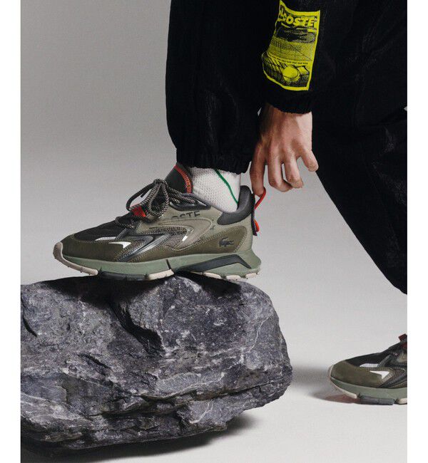 LACOSTE「メンズ L003 NEO TECH 224 1 SMA 厚底スニーカー」|スニーカー|カーキ