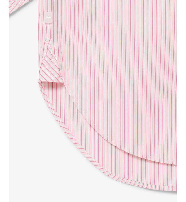 LACOSTE「コットンポプリン オーバーサイズストライプシャツ」|シャツ・ブラウス|